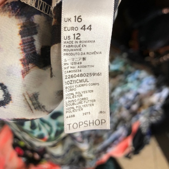 TopShop Leopard Strapless Maxi Dress Size 12 - Picture 6 of 6